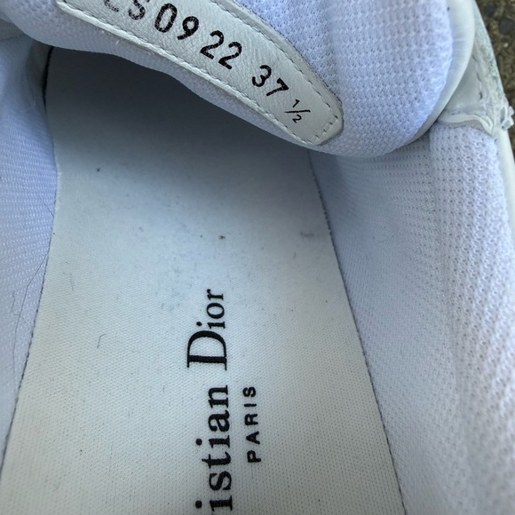 Dior Star-Embellished White and Black Sneakers - Picture 4 of 5
